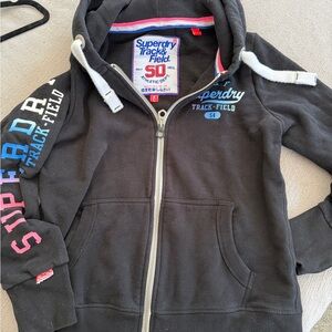🔥 Superdry Track & Field Heavyweight Zip Hoodie – XL – Oversized Fit